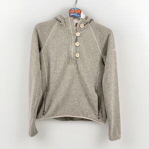 The North Face Womens Crescent Hooded Fleece Pullover Gray Sweater Size M